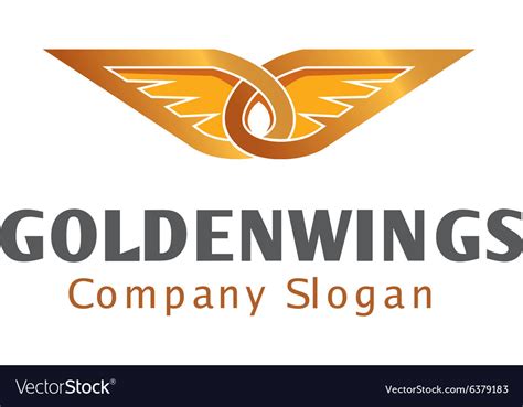 Golden wings design Royalty Free Vector Image - VectorStock