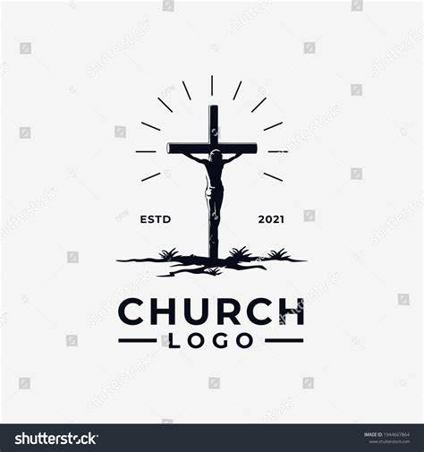 Jesus Christ Church Logo Design Vector Stock Vector (Royalty Free ...