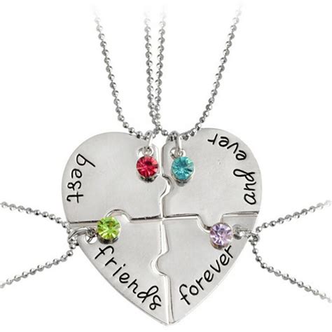 Best Friend Forever Necklace for 4 - Friendship Necklace for 4 - Best ...