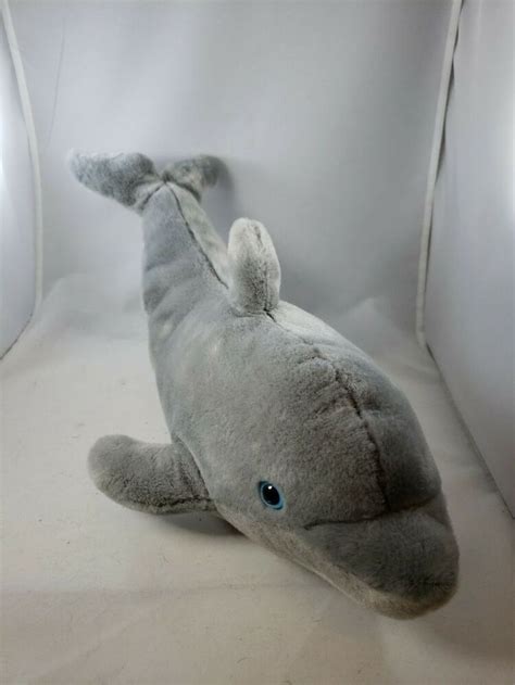 16" Plush Gray Dolphin Stuffed Animal Toy CARLISLE Co Soft Blue Eyes Sea #Carlisle | Animals ...