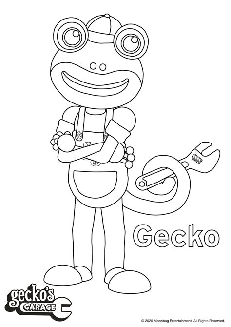 Gecko's Garage Activity Coloring Sheet - Coloring Home