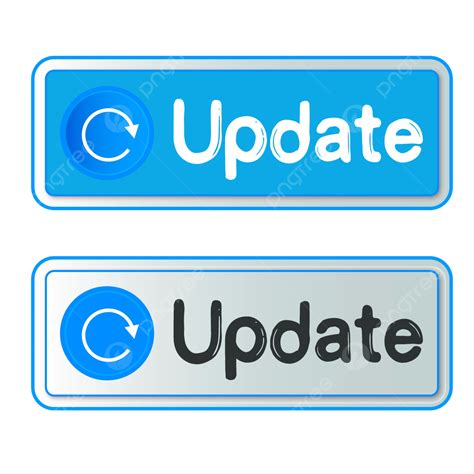 Update Button In Blue Gradation Color Vector, Blue Update Button ...