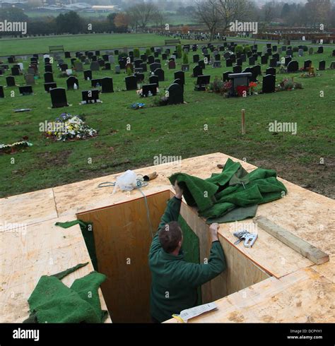 Preparations are made at the Woodlands cemetery in Scarborough, North Yorkshire on November 10 ...