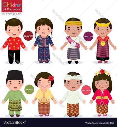 Kids in traditional costume Singapore Malaysia Timor-Leste and Indonesia. Download a Free ...