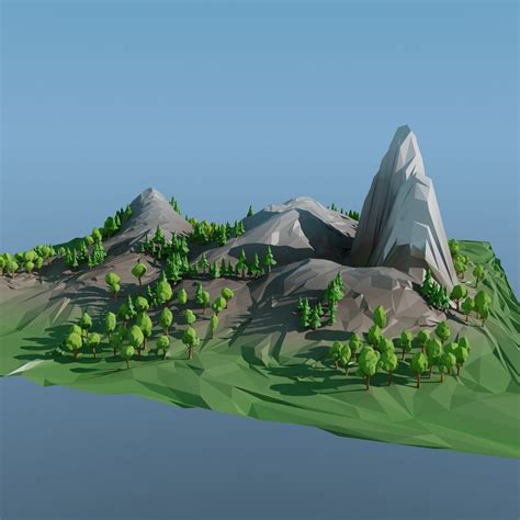 Landscape Low Poly 3D Model $39 - .max - Free3D