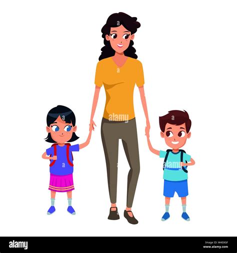 Single Parent Family Cartoon