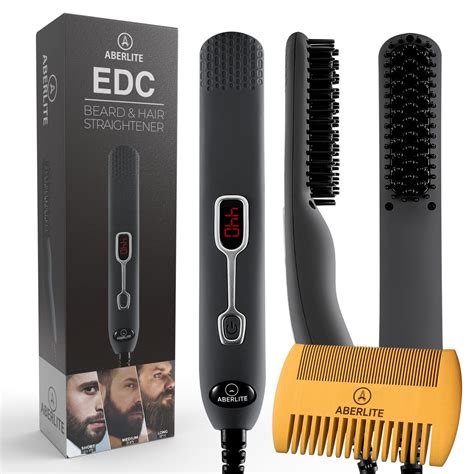 Buy Aberlite EDC - Premium Beard Straightener Brush for Men ...