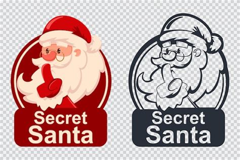 Premium Vector | Secret santa vector cartoon funny christmas