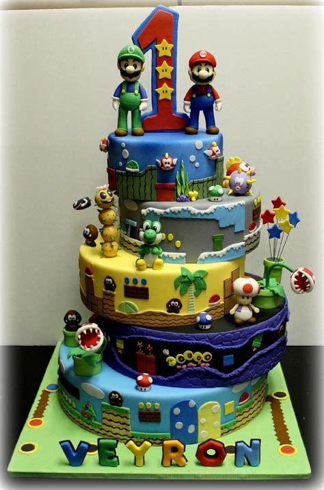 Super Mario Bros. Cake Ideas We Love! in 2020 | Mario bros cake, Super mario cake, Mario cake