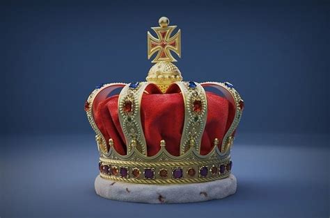 European royal crown high poly material map 3D model | CGTrader