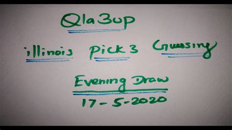 illinois Pick 3 winning strategies | Evening Draw tricks | 17.05.2020 ...