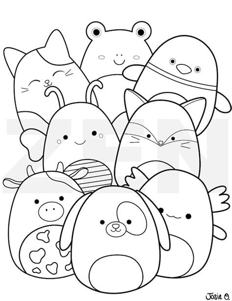 Squishmallow Coloring Page Printable Squishmallow Coloring - Coloring Nation Pages | Coloring ...