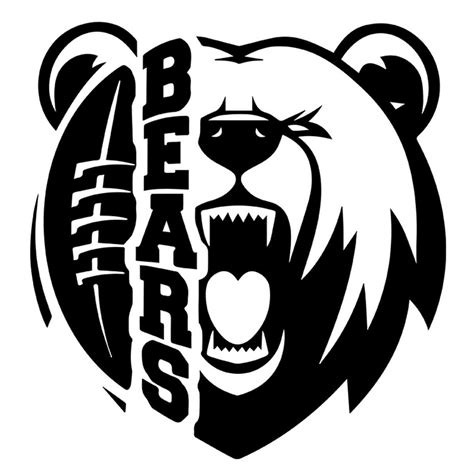 Bears Football, Football Logo, Stencil Logo, Bear Stencil, Sports Svg ...