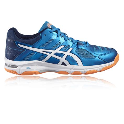 Asics Gel-Beyond 5 Mens White Blue Indoor Court Badminton Shoes Trainers | eBay