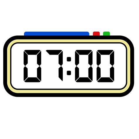 Digital Clock Time Show 7.00, Clock 24 Hours Illustration, Time Illustration 28651623 PNG