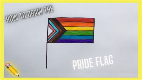 How to draw the Pride Flag 🏳️‍🌈 ️ ️🧡💛💚💙💜 🎉 - YouTube