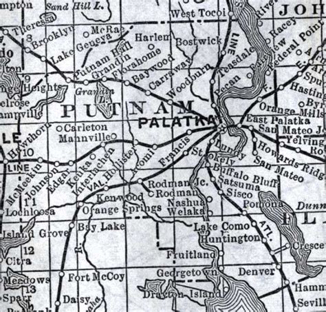 Map of Putnam County, Florida, 1920