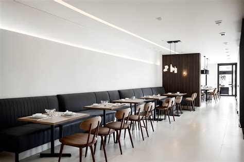 Minimalist-style (restaurant interior) with restaurant decor and ...