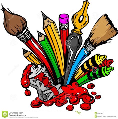 Art Supplies Images | Clipart Panda - Free Clipart Images | Dessin graffiti, Peintures murales ...