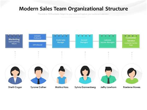 Modern Sales Team Organizational Structure | PowerPoint Slide Images | PPT Design Templates ...