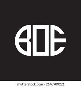 Boe Letter Logo Design On Black Stock Vector (Royalty Free) 2140989221 ...