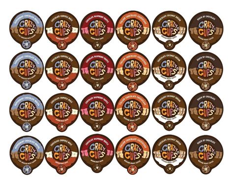Crazy Cups Flavored Coffee, Single Serve Cups Variety Pack Sampler for ...