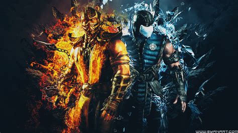 Mortal Kombat Wallpaper Scorpion And Sub Zero - HD Wallpaper | Scorpion ...