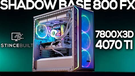 NEW Be Quiet! Shadow Base 800 FX 7800X3D + RTX 4070Ti Whiteout PC Build! - YouTube