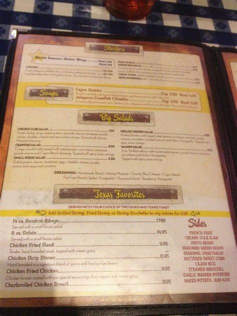 Menu at Clear Springs Restaurant, New Braunfels, TX-46