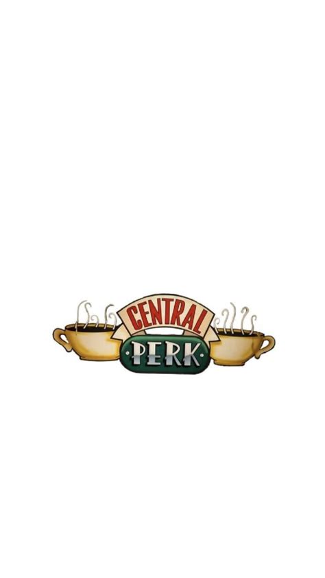 the central perk logo is shown on a white background