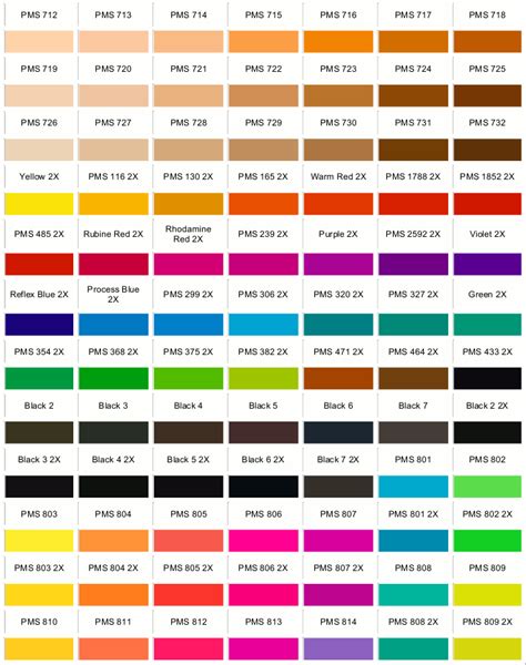 Outstanding Pantone Color Chart Cmyk Pms 129