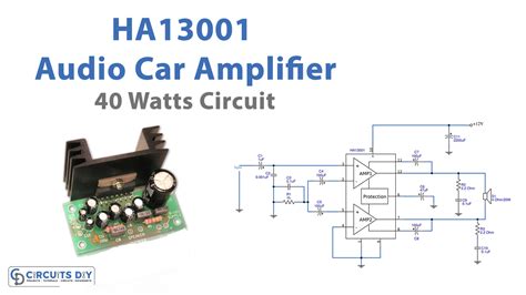 HA13001 Audio Car Amplifier Circuit – 40 Watts