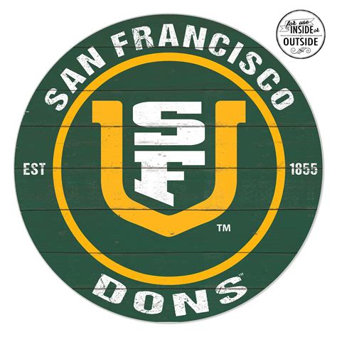 San Francisco Dons 20'' x 20'' Indoor/Outdoor Circle Sign