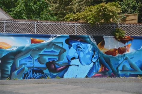 Bildet : vegg, farge, blå, graffiti, Kunst, veggmaleri 5000x2716 - - 66151 - Bilder Gratis - PxHere