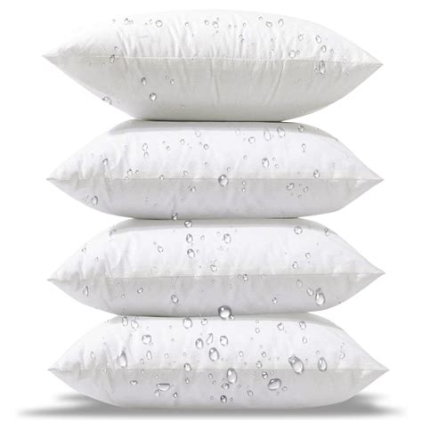 Phantoscope Decorative Outdoor Pillow Inserts 20x20 - Pack of 4, Water ...