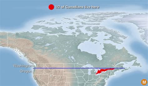 Putting Canada's Population in Perspective - Metrocosm | Fun facts about canada, Facts about ...