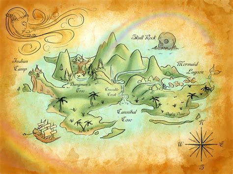 Neverland Map by MercedesJK on DeviantArt