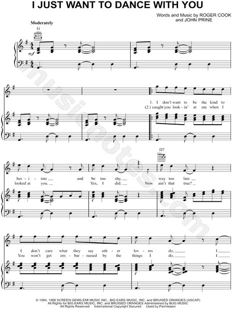 George Strait "I Just Want To Dance With You" Sheet Music in G Major (transposable) - Download ...