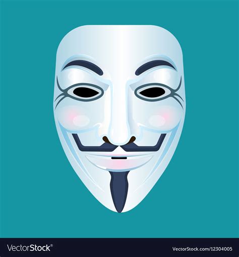 Guy fawkes mask stylized depiction isolated Vector Image