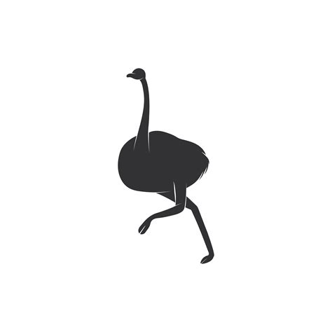 Emu bird running silhouette isolated on white background. 5895724 ...