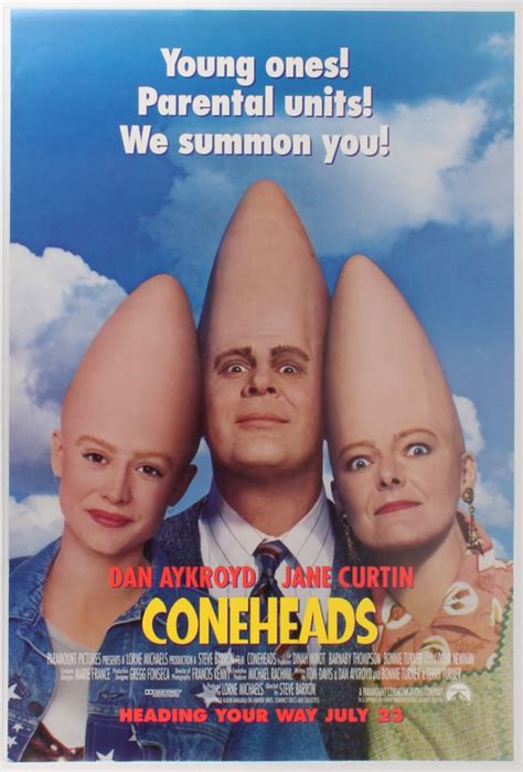 Original 1994 Dan Aykroyd & Jane Curtin “Coneheads” 27x40 Movie Poster ...