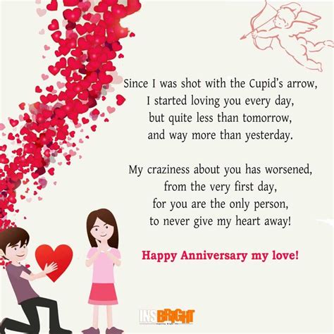 Cute Happy Anniversary Poems For Him or Her With Images | Insbright