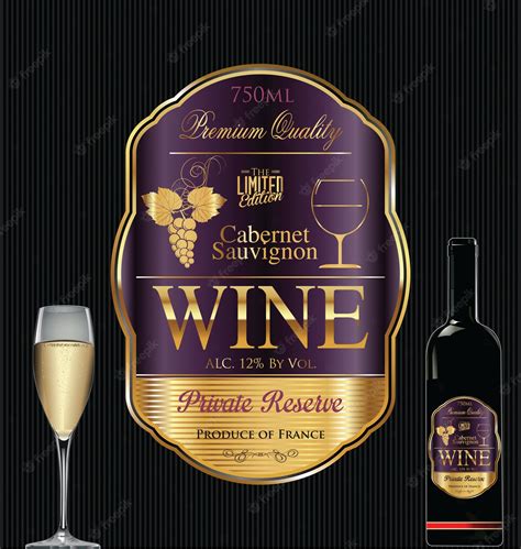 Premium Vector | Luxury golden wine label