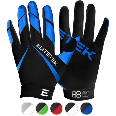 EliteTek RG-14 Football Gloves (Blue, Youth L) - Walmart.com