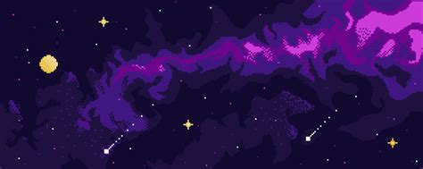 Outer space *purple theme* | This is my second pixel art that I made for a banner. Any advice is ...