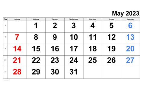 May 2024 Calendar | Free Printable PDF, XLS and PNG