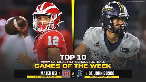 High school football: No. 1 Mater Dei at No. 9 St. John Bosco headlines ...