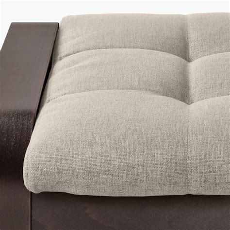 POÄNG armchair and footstool, black-brown/Gunnared beige - IKEA