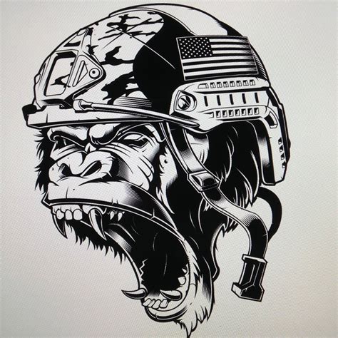 Finishing this up. #gorilla #vector #illustration #blackops #opscire # ...