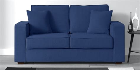 Buy Hugo 2 Seater Sofa In Denim Blue Colour By Woodsworth Online - Lawson 2 Seater Sofas - 2 ...